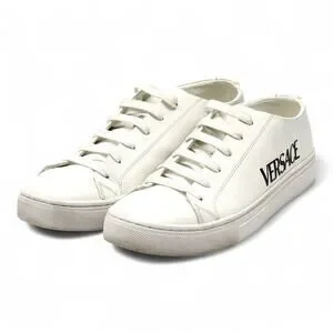Versace | Shoes | Versace Logo Leather Mens Lowtop Sneakers  display picture 3